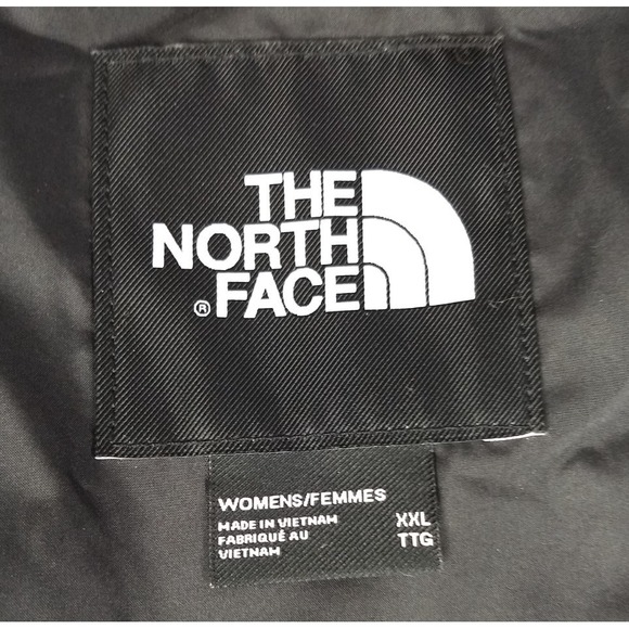 North Face DryVent Trench Rain Jacket Women XXL Black Hooded Elasticized Back - Picture 13 of 16